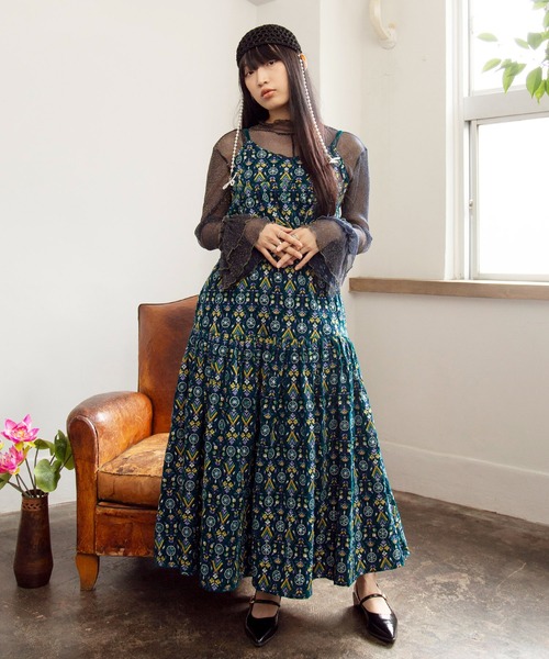 チャイハネ(チャイハネ)の「【チャイハネ】ブライド刺繍キャミソール(キャミソール・レディース・グリーン/ピンク・FREE)」の6枚目の写真