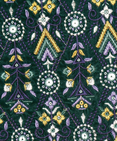 チャイハネ(チャイハネ)の「【チャイハネ】ブライド刺繍キャミソール(キャミソール・レディース・グリーン/ピンク・FREE)」の4枚目の写真