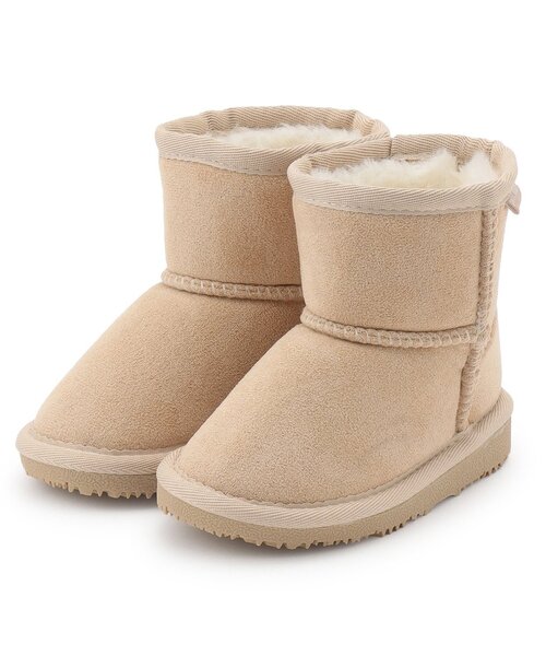 petit main（プティマイン）の「【撥水】ムートンブーツ（ブーツ・キッズ・モカ/ベージュ/ピンク/ブラック/ブルーグレー/グレー・18cm/14cm/15cm/16cm/19cm/17cm/13cm）」の5枚目の写真