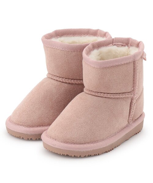 petit main（プティマイン）の「【撥水】ムートンブーツ（ブーツ・キッズ・モカ/ベージュ/ピンク/ブラック/ブルーグレー/グレー・18cm/14cm/15cm/16cm/19cm/17cm/13cm）」の6枚目の写真