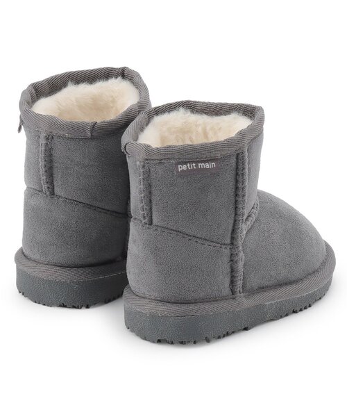 petit main（プティマイン）の「【撥水】ムートンブーツ（ブーツ・キッズ・モカ/ベージュ/ピンク/ブラック/ブルーグレー/グレー・18cm/14cm/15cm/16cm/19cm/17cm/13cm）」の7枚目の写真