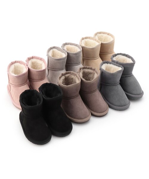 petit main（プティマイン）の「【撥水】ムートンブーツ（ブーツ・キッズ・モカ/ベージュ/ピンク/ブラック/ブルーグレー/グレー・18cm/14cm/15cm/16cm/19cm/17cm/13cm）」の11枚目の写真