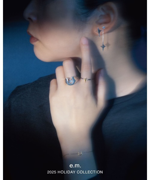 e.m.(イーエム)の「ホースシューリング/期間限定イベント/レディース/メンズ/スターCZ(リング・レディース・シルバー・L/M/LL)」の3枚目の写真