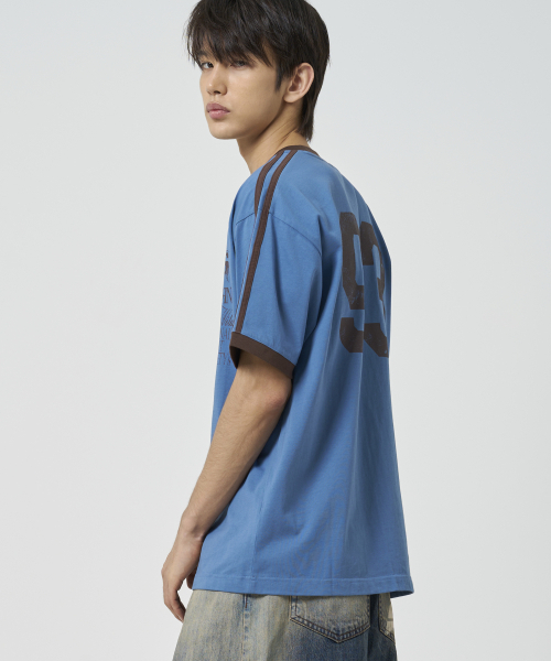 1993STUDIO（1993スタジオ）の「93トラックリングティーシャツ_ヴィンテージブルー（Tシャツ/カットソー・メンズ・その他・MEDIUM/LARGE）」の3枚目の写真
