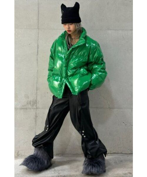 Siberia Duck Shiny Crop Padding GREEN（ダウンジャケット/コート