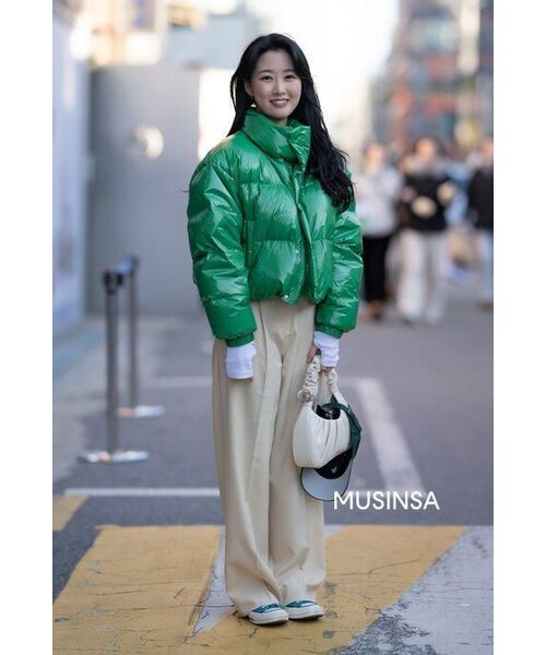 Siberia Duck Shiny Crop Padding GREEN（ダウンジャケット/コート