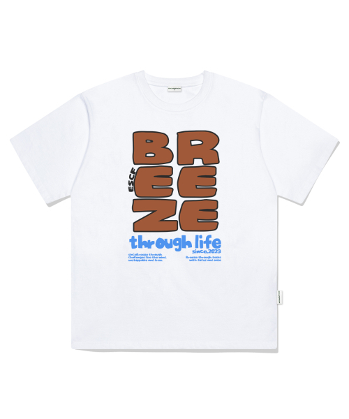ESCAPEFROM(エスケープフロム)の「ブラウンブリーズプリントオーバーフィット半袖ホワイト(Tシャツ/カットソー・レディース・その他・SMALL/MEDIUM/LARGE)」の1枚目の写真