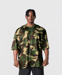 FREEDOM（フリーダム）の「ロゴメッシュオーバーサイズTシャツ（カモ）（Tシャツ/カットソー）」