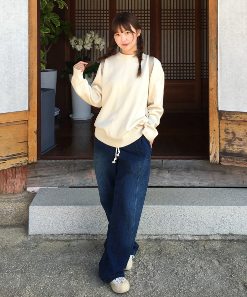 Verdnt（バーダント）の「フロントラインウォッシュドワイドスウェットパンツ[インディゴ]（スウェットパンツ・レディース・その他・SMALL/MEDIUM/LARGE）」の11枚目の写真