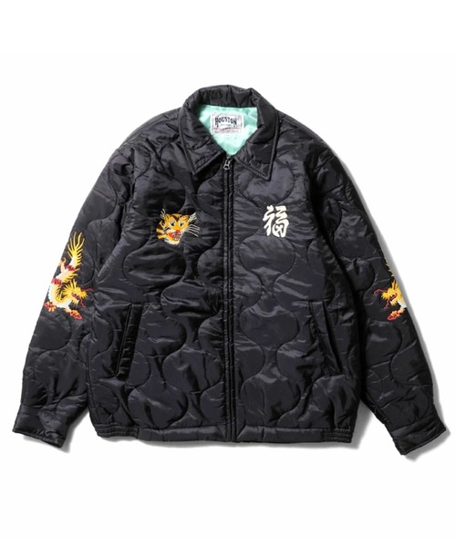 HOUSTON ヒューストン NYLON RIP QUILTING VIETNAM JACKET 虎 MAP柄