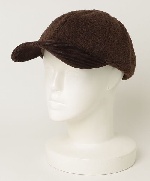 TITTY&CO.(ティティーアンドコー)の「ボアコーデュロイキャップ(キャップ・レディース・ブラック/アイボリー/ブラウン・FREE)」の5枚目の写真