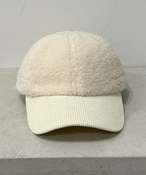 TITTY&CO.(ティティーアンドコー)の「ボアコーデュロイキャップ(キャップ・レディース・ブラック/アイボリー/ブラウン・FREE)」の10枚目の写真