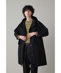 MHL ステンカラーコート　ブラック MHL.（エムエイチエル）の「PROOFED COTTON NYLON TWILL（ステンカラー