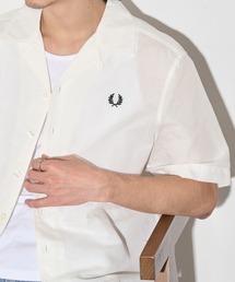 FRED PERRY | 【FRED PERRY】LINEN BLEND REVERE COLLAR SHIRT コットンリネンオープンカラー半袖シャツ M9894(シャツ/ブラウス)