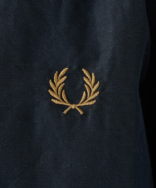 FRED PERRY（フレッドペリー）の「【FRED PERRY】LINEN BLEND REVERE COLLAR SHIRT コットンリネンオープンカラー半袖シャツ M9894（シャツ/ブラウス・メンズ・ホワイト/ブラック/ダークネイビー・XL/L/M/S）」の19枚目の写真