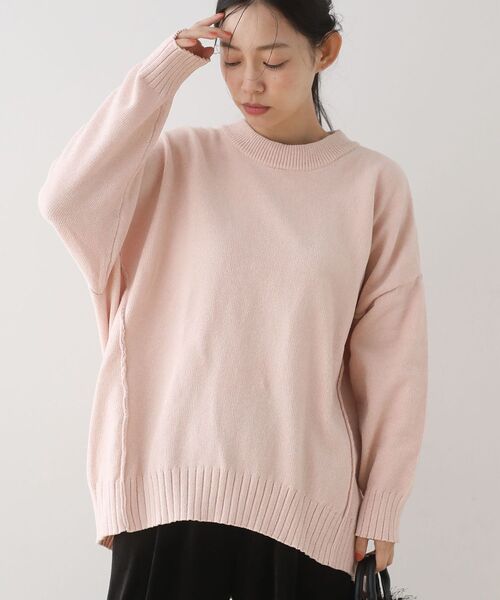 Green　Parks（グリーンパークス）の「リラックスモールニットチュニック（ニット/セーター・レディース・ブラウン/ピンク/オレンジ/グリーン系その他3/オフホワイト/グレー・FREE）」の5枚目の写真