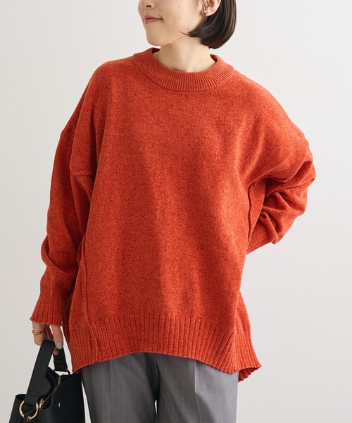 Green　Parks（グリーンパークス）の「リラックスモールニットチュニック（ニット/セーター・レディース・ブラウン/ピンク/オレンジ/グリーン系その他3/オフホワイト/グレー・FREE）」の6枚目の写真