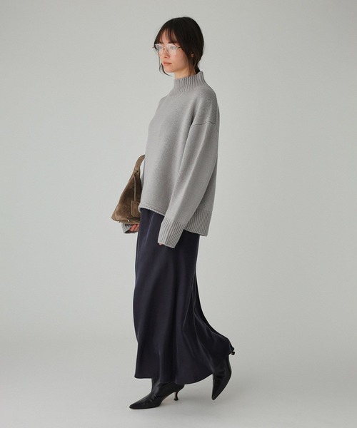 BABYLONE（バビロン）の「リラクシータートルプルオーバー（ニット/セーター・レディース・ブラウン/オフホワイト/ライトグレー・フリー）」の18枚目の写真