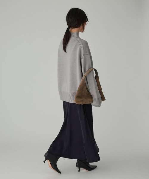 BABYLONE（バビロン）の「リラクシータートルプルオーバー（ニット/セーター・レディース・ブラウン/オフホワイト/ライトグレー・フリー）」の19枚目の写真