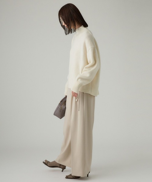 BABYLONE（バビロン）の「リラクシータートルプルオーバー（ニット/セーター・レディース・ブラウン/オフホワイト/ライトグレー・フリー）」の10枚目の写真