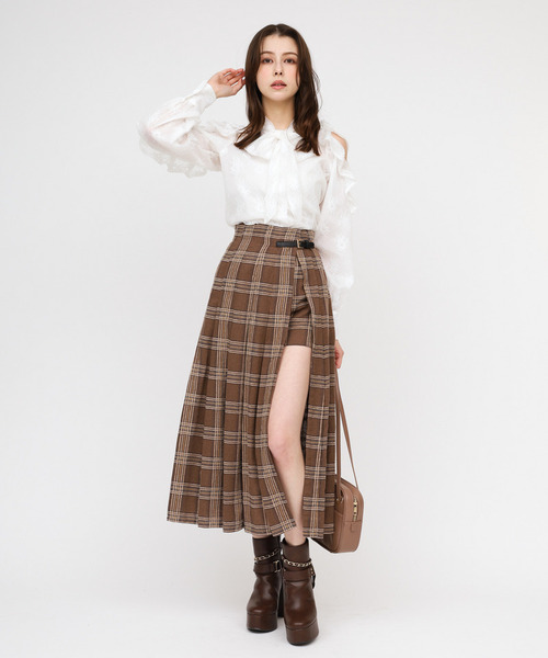 ROYAL PARTY（ロイヤルパーティー）の「レースコールドショルダーリボンブラウス（シャツ/ブラウス・レディース・ブラック/オフホワイト/ベージュ・FREE）」の12枚目の写真