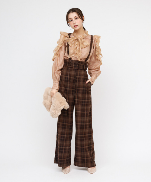 ROYAL PARTY（ロイヤルパーティー）の「レースコールドショルダーリボンブラウス（シャツ/ブラウス・レディース・ブラック/オフホワイト/ベージュ・FREE）」の14枚目の写真