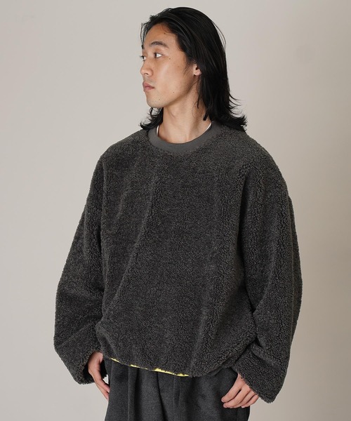 Aphlotus(アプロタス)の「ボアフリースクルーネックトレーナー(スウェット・メンズ・パープル/マルーン/チャコールグレー・LARGE/SMALL/MEDIUM)」の11枚目の写真