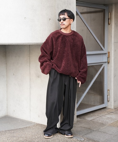 Aphlotus(アプロタス)の「ボアフリースクルーネックトレーナー(スウェット・メンズ・パープル/マルーン/チャコールグレー・LARGE/SMALL/MEDIUM)」の12枚目の写真