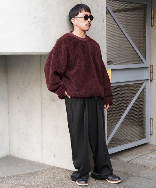 Aphlotus(アプロタス)の「ボアフリースクルーネックトレーナー(スウェット・メンズ・パープル/マルーン/チャコールグレー・LARGE/SMALL/MEDIUM)」の14枚目の写真