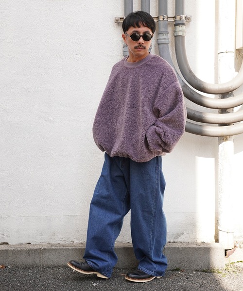 Aphlotus(アプロタス)の「ボアフリースクルーネックトレーナー(スウェット・メンズ・パープル/マルーン/チャコールグレー・LARGE/SMALL/MEDIUM)」の17枚目の写真