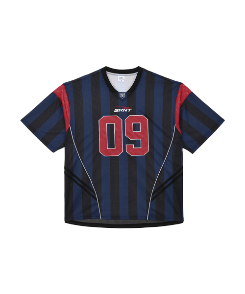 BORN TO WIN（ボーントゥウィン）の「09 APPLIQUE RUGBY JERSEY T-SHIRTS [BLUE]（Tシャツ/カットソー・メンズ・その他・1/2/3）」の2枚目の写真