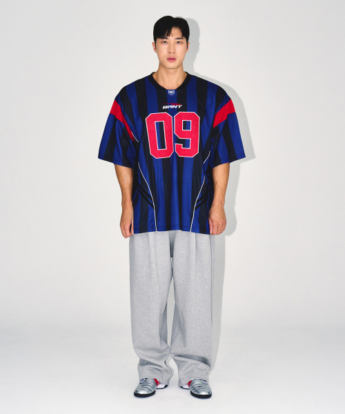 BORN TO WIN（ボーントゥウィン）の「09 APPLIQUE RUGBY JERSEY T-SHIRTS [BLUE]（Tシャツ/カットソー・メンズ・その他・1/2/3）」の3枚目の写真