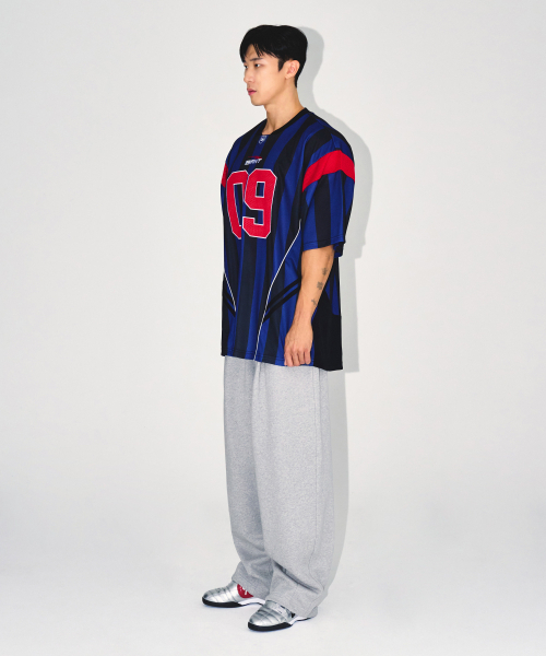 BORN TO WIN（ボーントゥウィン）の「09 APPLIQUE RUGBY JERSEY T-SHIRTS [BLUE]（Tシャツ/カットソー・メンズ・その他・1/2/3）」の4枚目の写真