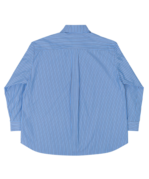 SELITIO（セレティオ）の「ポケットロゴストライプシャツブルー（シャツ/ブラウス・レディース・ブルー・SMALL/MEDIUM/LARGE）」の3枚目の写真