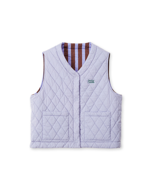 SNAPPY CUDDLE(スナッピーカードル)の「Fluffy Croissant Reversible Vest (Saffron)(ダウンベスト・メンズ・その他・1/2)」の3枚目の写真
