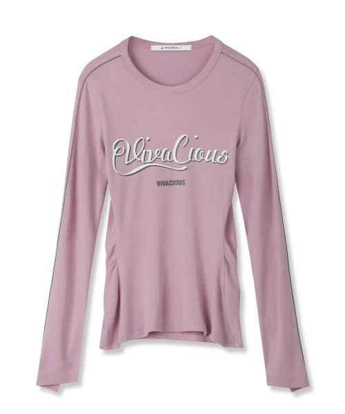 Vivacious(ビバシャス)の「VIVA Long Sleeve - 4COL(Tシャツ/カットソー・レディース・ピンク/ブラック/ホワイト/スカイブルー・SMALL/MEDIUM)」の10枚目の写真