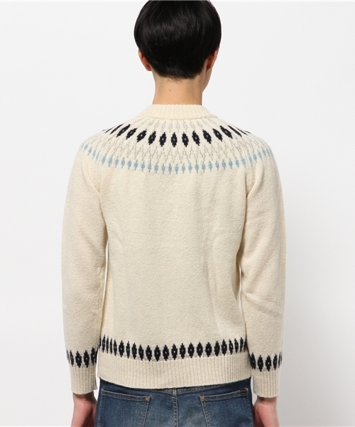 CIAOPANIC（チャオパニック）の「【Ciaopanic】　アイスランドロピKNITP/O（ニット/セーター・メンズ・カーキ/グレー/オフホワイト/ブラウン・MEDIUM/LARGE）」の6枚目の写真