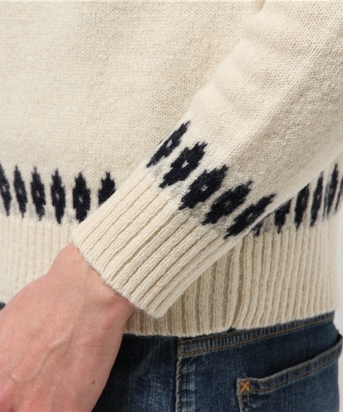 CIAOPANIC（チャオパニック）の「【Ciaopanic】　アイスランドロピKNITP/O（ニット/セーター・メンズ・カーキ/グレー/オフホワイト/ブラウン・MEDIUM/LARGE）」の8枚目の写真