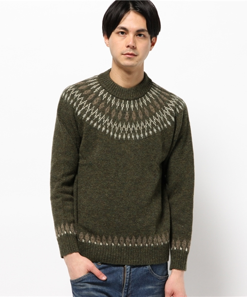 CIAOPANIC（チャオパニック）の「【Ciaopanic】　アイスランドロピKNITP/O（ニット/セーター・メンズ・カーキ/グレー/オフホワイト/ブラウン・MEDIUM/LARGE）」の10枚目の写真