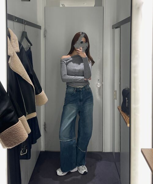 KOLEAT(コレット)の「WOMEN オーバーフィット マスタングフリースジャケット Black_Beige(ムートンコート・レディース・ベージュ×ブラック・FREE)」の18枚目の写真