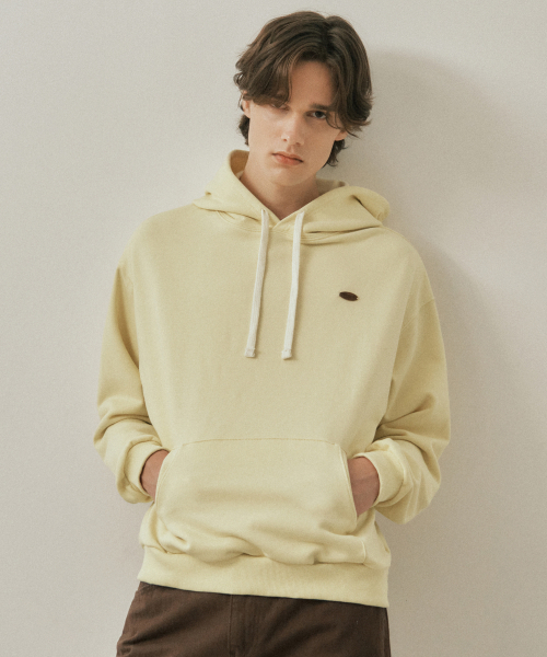 WEDNESDAY OASIS(ウェンズデーオアシス)の「アッシュピグメントフードスウェットシャツ_YELLOW(W25-TP34)(パーカー・メンズ・イエロー・MEDIUM/LARGE)」の1枚目の写真