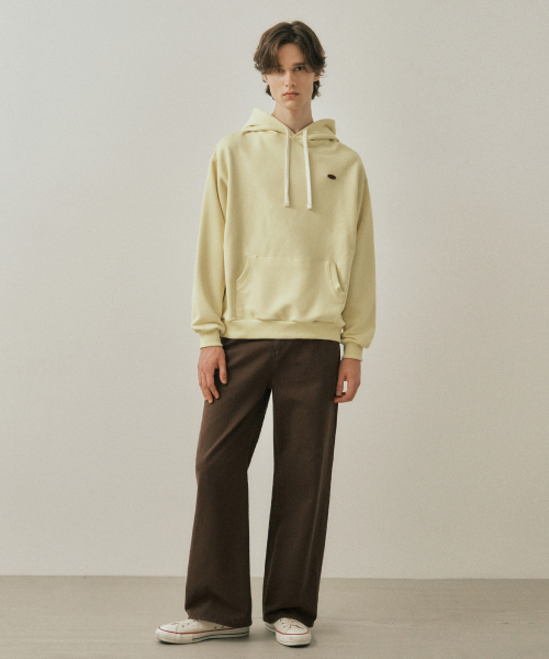 WEDNESDAY OASIS(ウェンズデーオアシス)の「アッシュピグメントフードスウェットシャツ_YELLOW(W25-TP34)(パーカー・メンズ・イエロー・MEDIUM/LARGE)」の2枚目の写真
