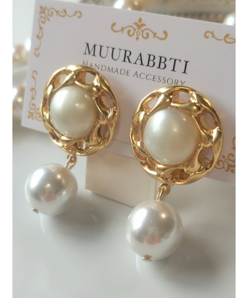 VIBGYOR(ヴィブジョー)の「【MUURABBTI】パールのフォーマルピアス(MA)(ピアス(両耳用)・レディース・ゴールド・FREE)」の3枚目の写真