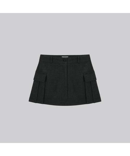 FRIVER07（フリバー07）の「Wool blended pocket skirt pants [FRFA03PT01]_2color（その他パンツ・レディース・ライトグレー/チャコール・MEDIUM/SMALL）」の2枚目の写真