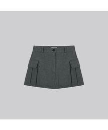 Wool blended pocket skirt pants [FRFA03PT01]_2color
