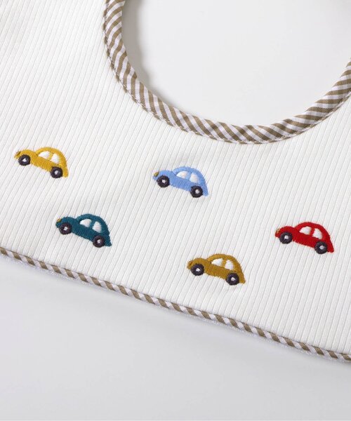 apres les cours(アプレレクール)の「刺繍モチーフスタイ(スタイ/よだれかけ・キッズ・オフホワイト/サックスブルー・90)」の8枚目の写真