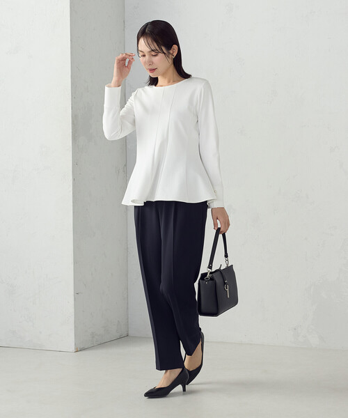 COMME CA ISM（コムサイズム）の「【宮城舞さん着用】切り替えブラウス（シャツ/ブラウス・レディース・ネイビー/ホワイト・MEDIUM/LARGE）」の18枚目の写真