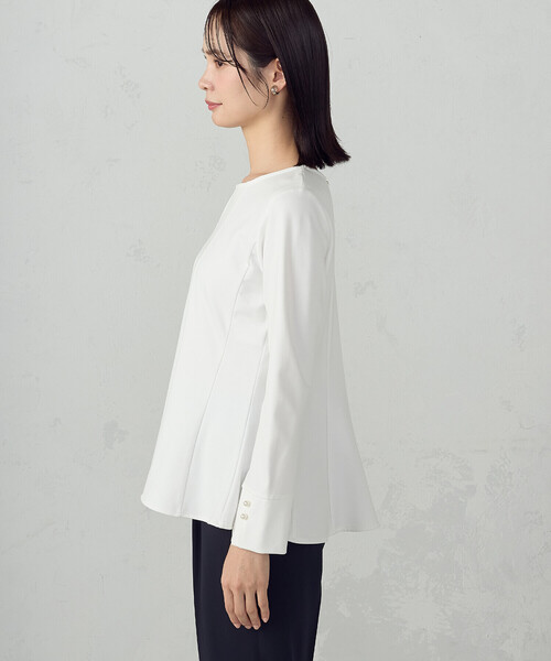 COMME CA ISM（コムサイズム）の「【宮城舞さん着用】切り替えブラウス（シャツ/ブラウス・レディース・ネイビー/ホワイト・MEDIUM/LARGE）」の9枚目の写真