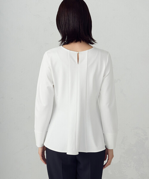 COMME CA ISM（コムサイズム）の「【宮城舞さん着用】切り替えブラウス（シャツ/ブラウス・レディース・ネイビー/ホワイト・MEDIUM/LARGE）」の10枚目の写真