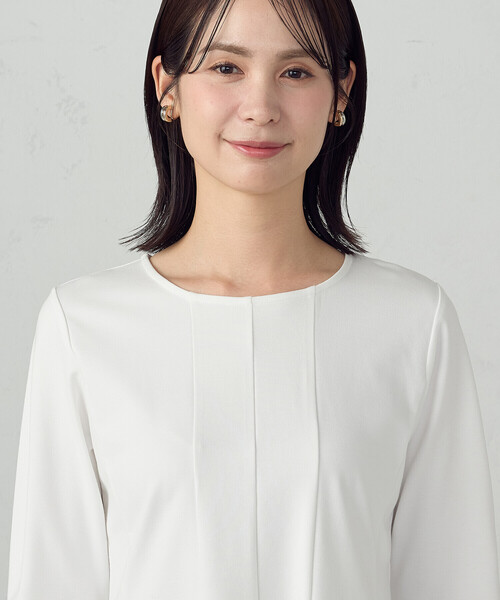 COMME CA ISM（コムサイズム）の「【宮城舞さん着用】切り替えブラウス（シャツ/ブラウス・レディース・ネイビー/ホワイト・MEDIUM/LARGE）」の11枚目の写真